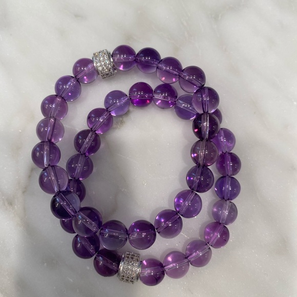 AMETHYST HEALING CRYSTAL BRACELET - Picture 3 of 4